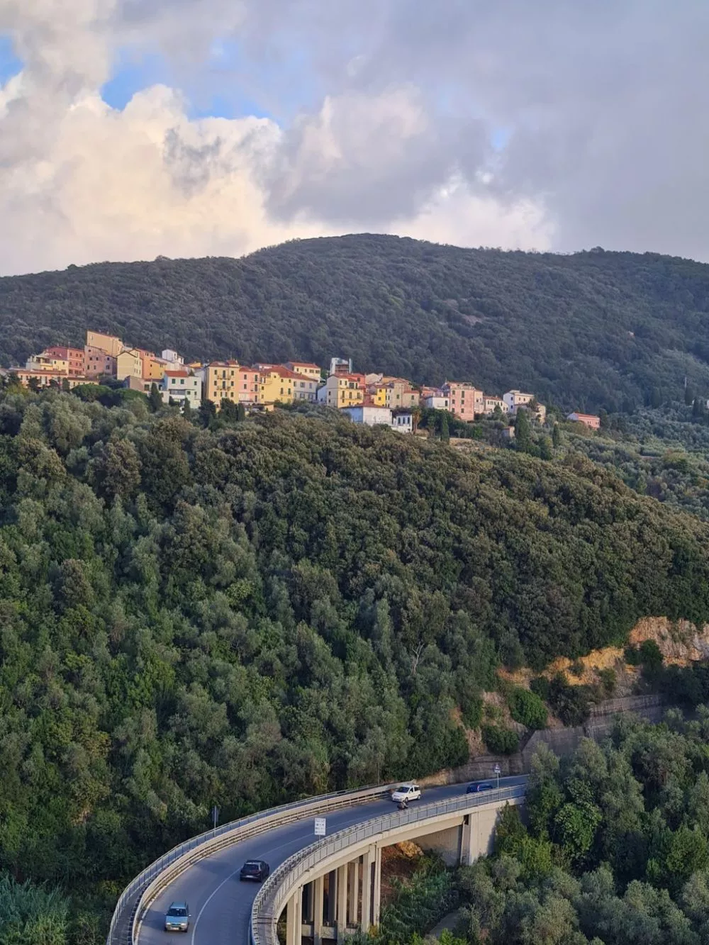 di fronte si vede Pugliola (fraz del Comune di Lerici)